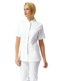 casacca-donna-manica-corta-collo-coreana-estetica-bianca