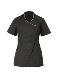 giblor-casacca-donna-sion-misto-cotone-poliestere-manica-corta-estetica-nero-14P02K458