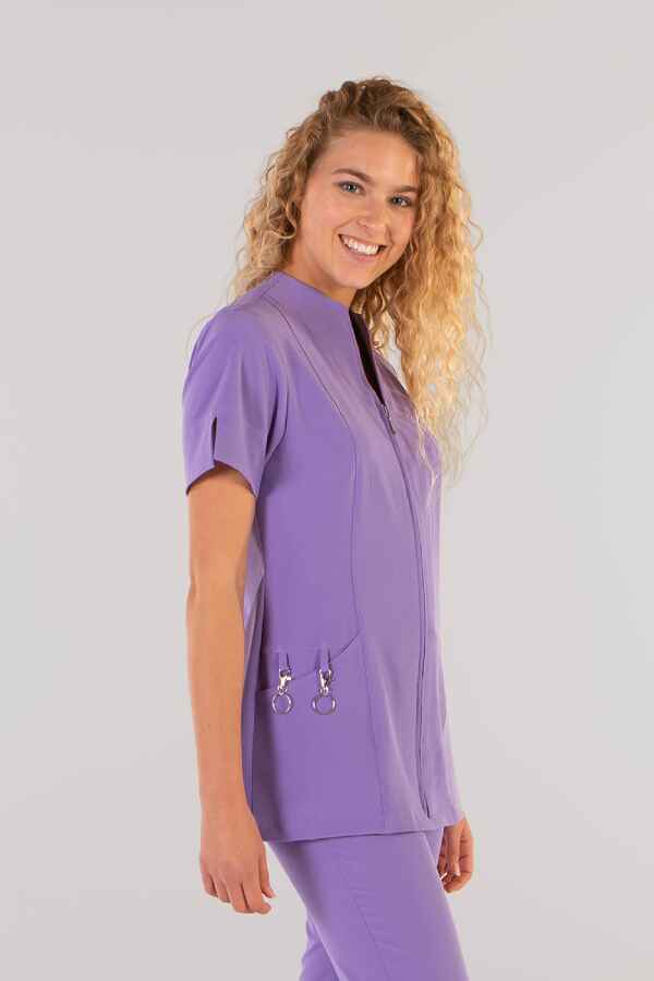 Casacca estetica microstretch zip Yanira