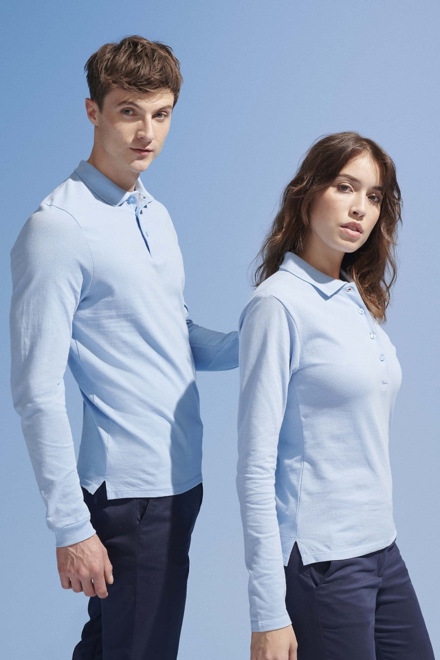 Polo-manica-lunga-modelli-azzurra