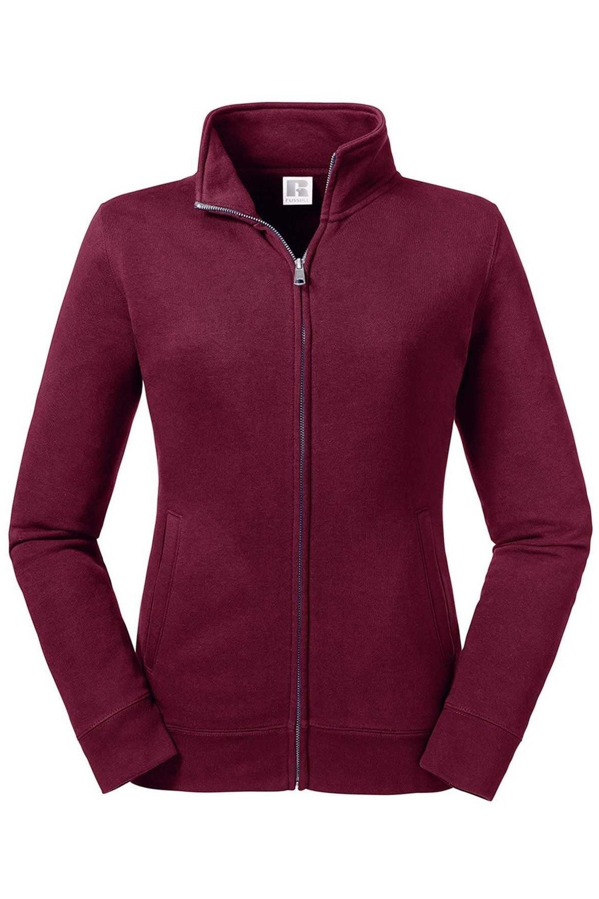 Russel-felpa-con-collo-alto-zip-centrale-bordeaux-je267f