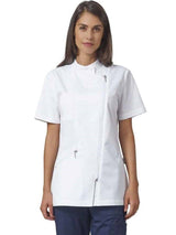 Siggi-casacca-manica-corta-kate-con-zip-centrale-bianco-04CS1689