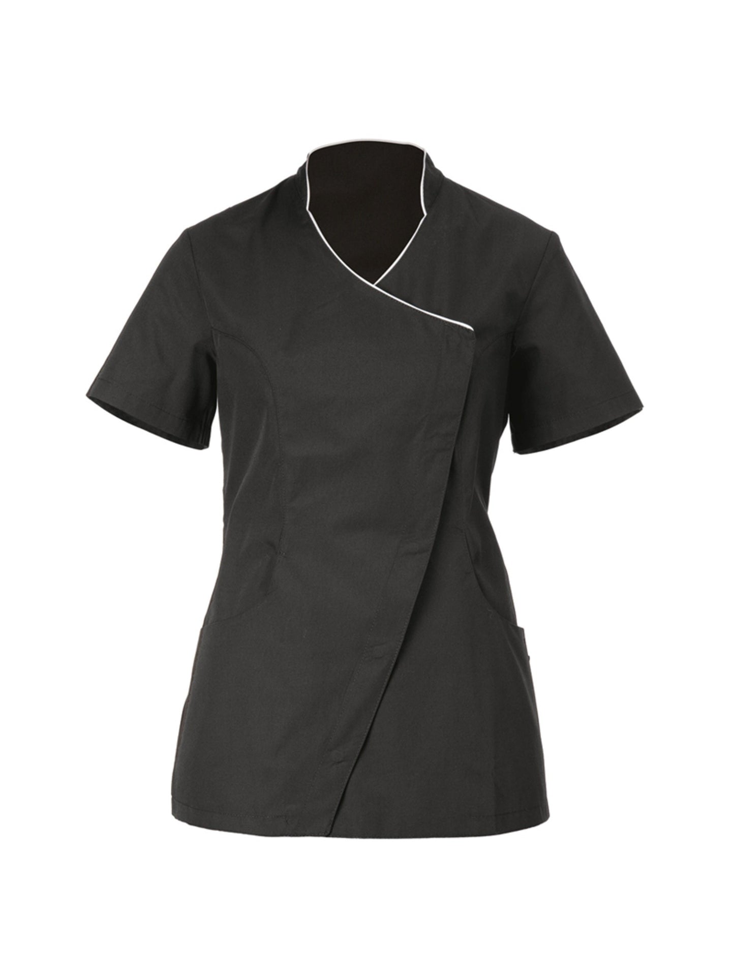 giblor-casacca-donna-sion-misto-cotone-poliestere-manica-corta-estetica-nero-14P02K458