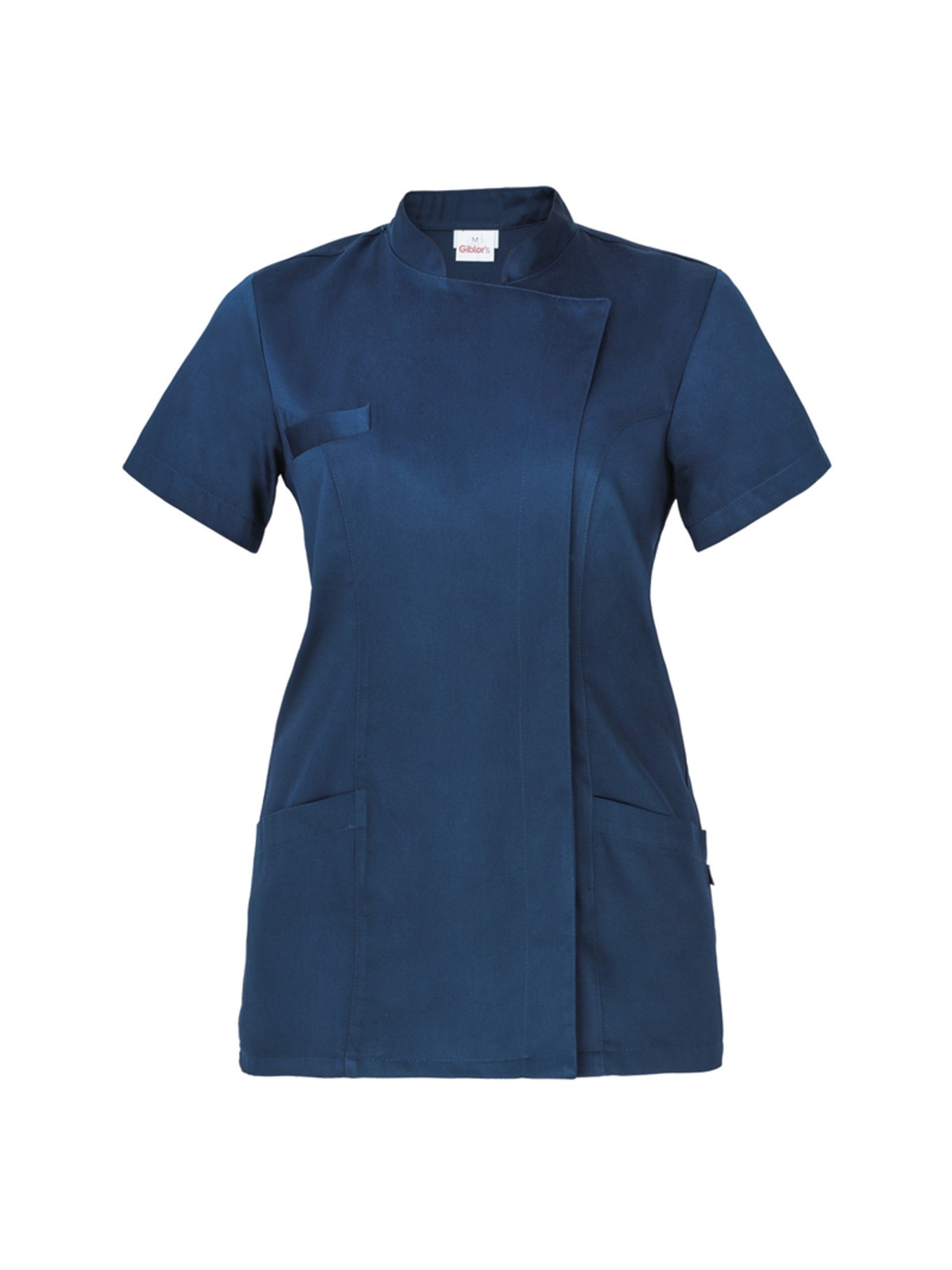 giblors-casacca-tati-donna-manica-corta-bottoni-nascosti-blu-navy-14p03k494
