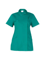 giblors-casacca-tati-donna-manica-corta-bottoni-nascosti-verde-medicale-17p03k494