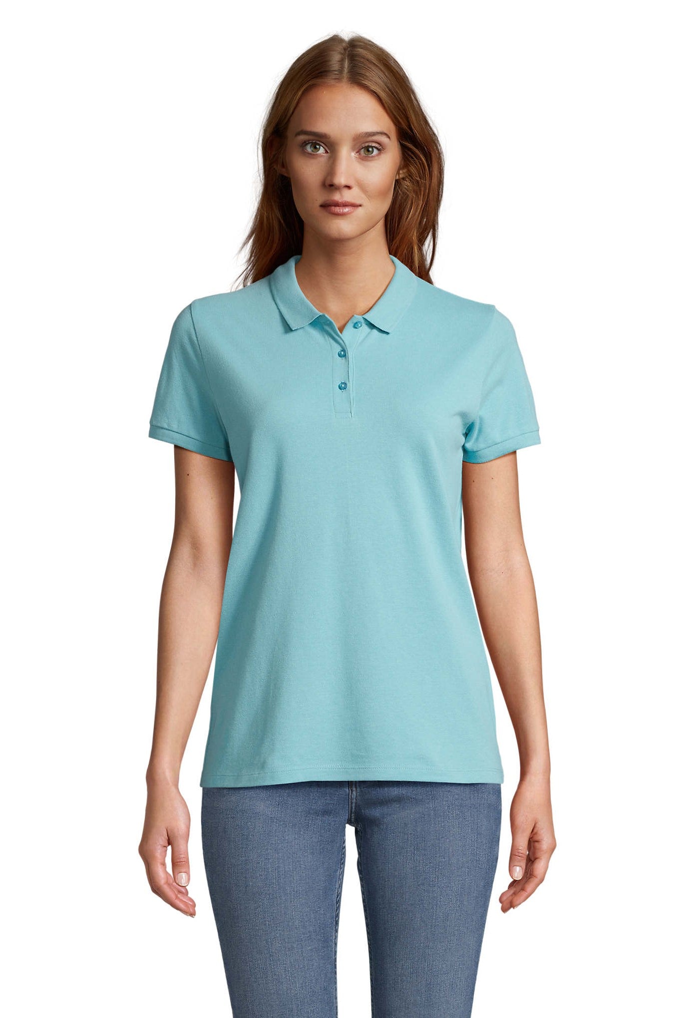 polo-donna-manica-corta-azzurro